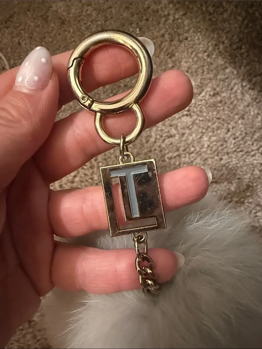 Faux Fur Pom Keychain